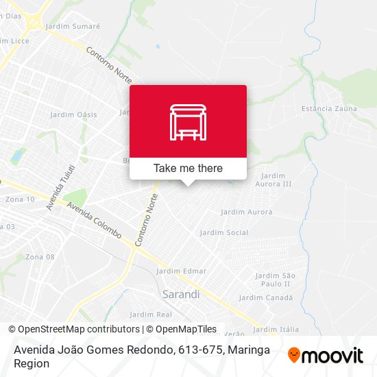 Mapa Avenida João Gomes Redondo, 613-675