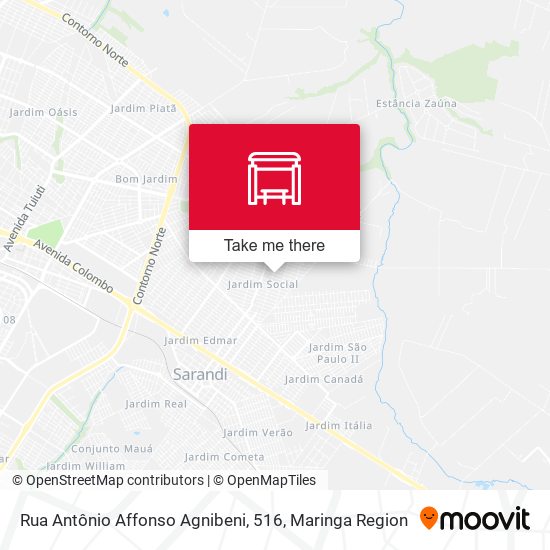 Rua Antônio Affonso Agnibeni, 516 map