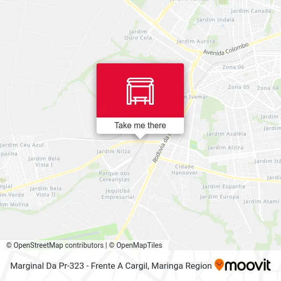 Marginal Da Pr-323 - Frente A Cargil map