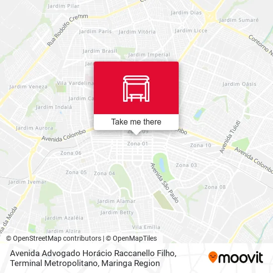 Avenida Advogado Horácio Raccanello Filho, Terminal Metropolitano map