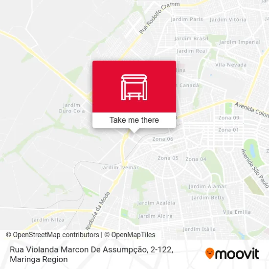 Rua Violanda Marcon De Assumpção, 2-122 map