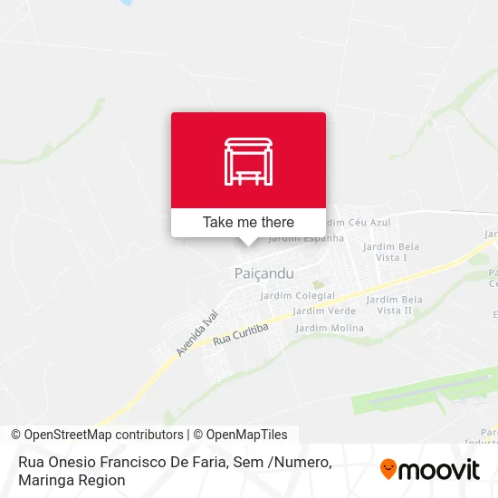 Rua Onesio Francisco De Faria, Sem /Numero map