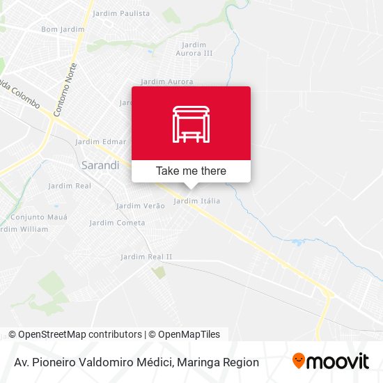 Mapa Av. Pioneiro Valdomiro Médici