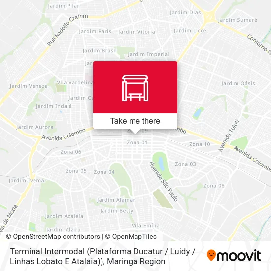 Terminal Intermodal (Plataforma Ducatur / Luidy / Linhas Lobato E Atalaia)) map