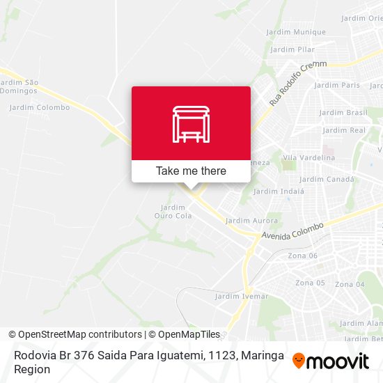 Mapa Rodovia Br 376 Saida Para Iguatemi, 1123