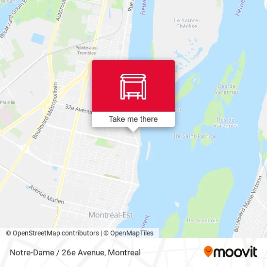 Notre-Dame / 26e Avenue map