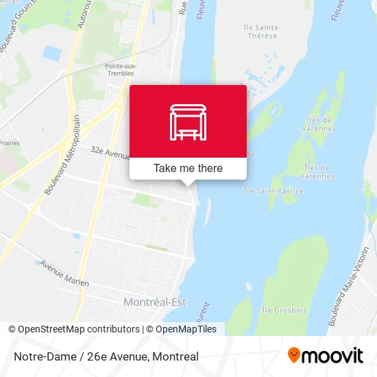 Notre-Dame / 26e Avenue map