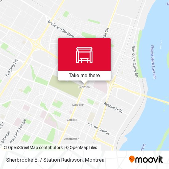 Sherbrooke E. / Station Radisson map