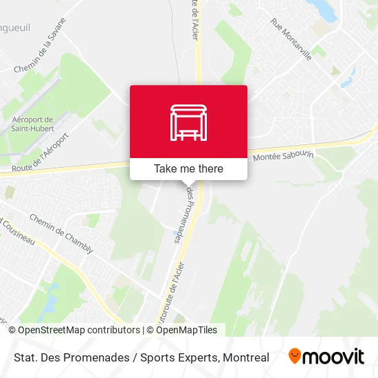 Stat. Des Promenades / Sports Experts map