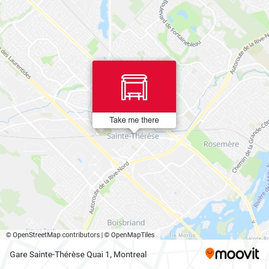 Gare Sainte-Thérèse Quai 1 map
