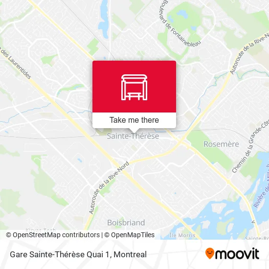 Gare Sainte-Thérèse Quai 1 map