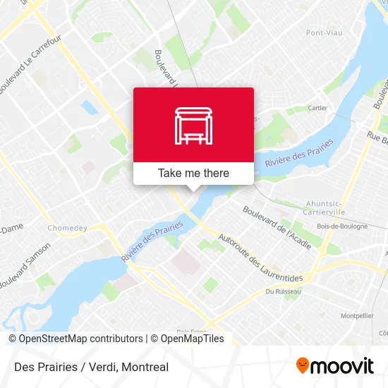 Des Prairies / Verdi map