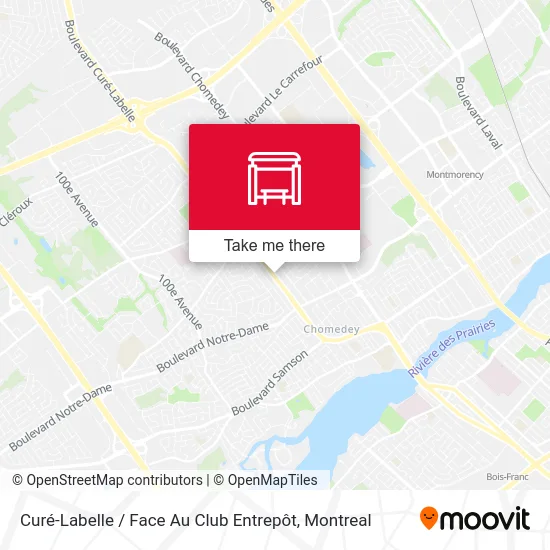 Curé-Labelle / Face Au Club Entrepôt map