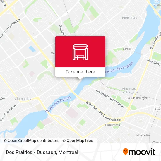 Des Prairies / Dussault map