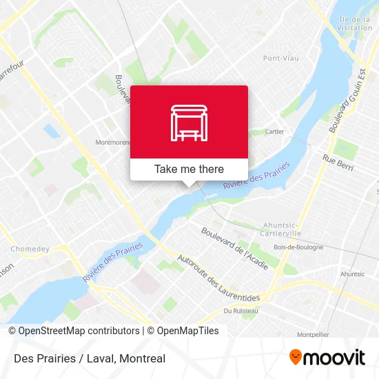 Des Prairies / Laval map
