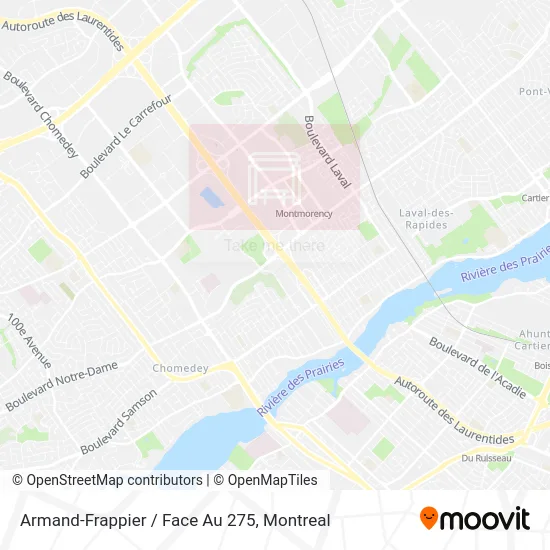Armand-Frappier / Face Au 275 map
