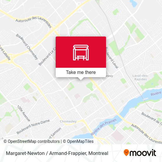Margaret-Newton / Armand-Frappier map