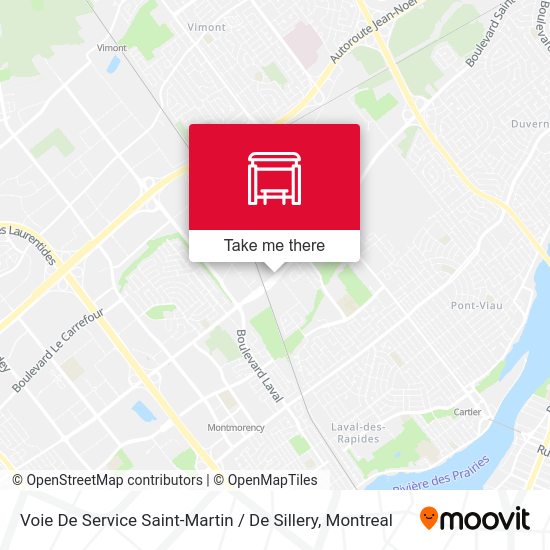 Voie De Service Saint-Martin / De Sillery map