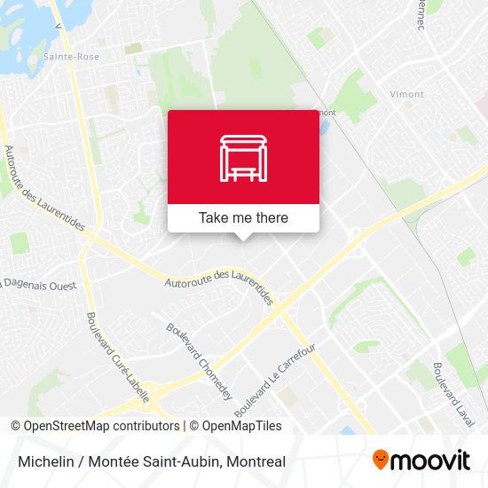 Michelin / Montée Saint-Aubin map