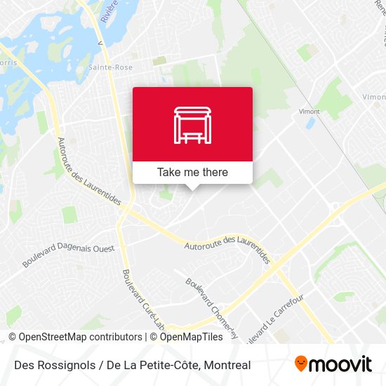 Des Rossignols / De La Petite-Côte map