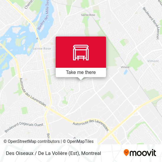 Des Oiseaux / De La Volière (Est) map