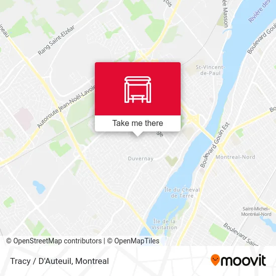 Tracy / D'Auteuil map