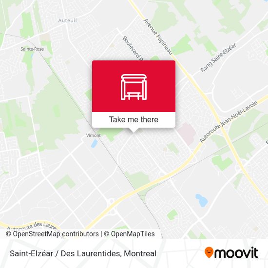 Saint-Elzéar / Des Laurentides map