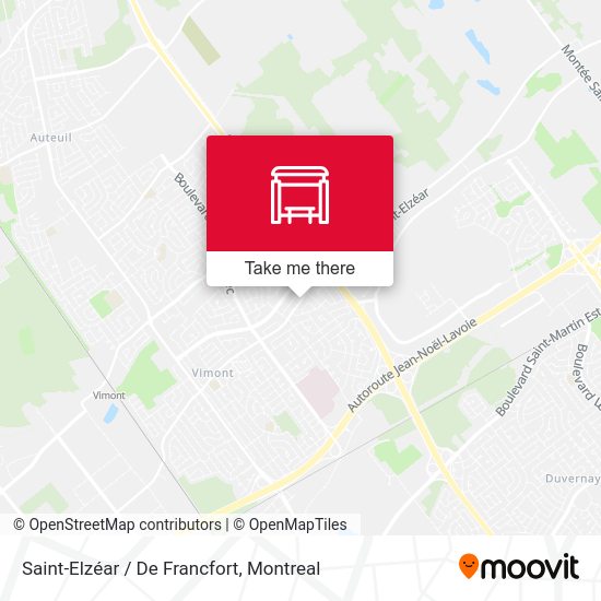 Saint-Elzéar / De Francfort map