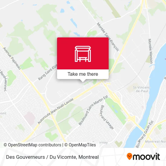 Des Gouverneurs / Du Vicomte map