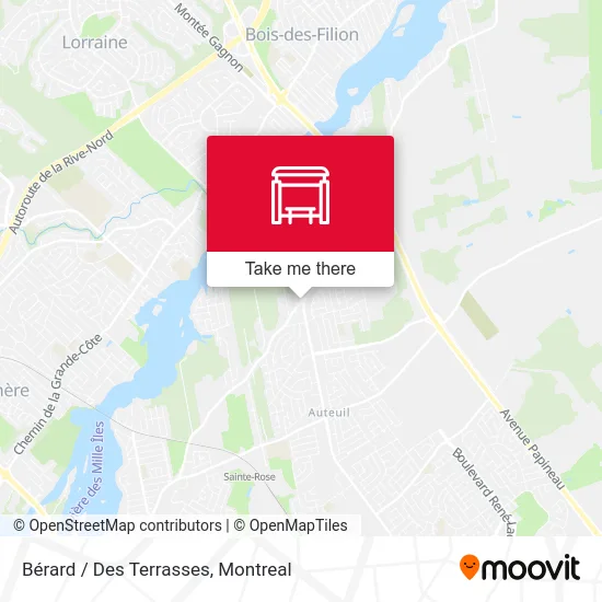 Bérard / Des Terrasses map