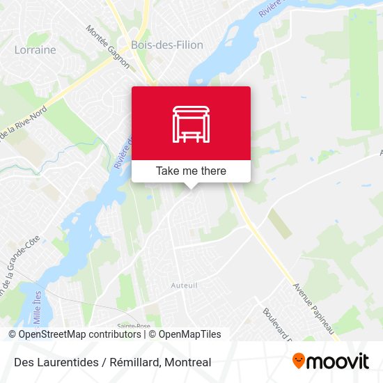 Des Laurentides / Rémillard map