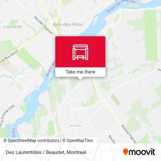 Des Laurentides / Beaudet map