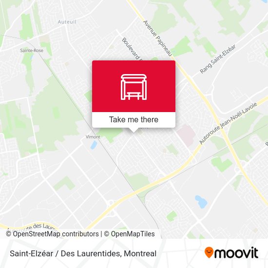 Saint-Elzéar / Des Laurentides map