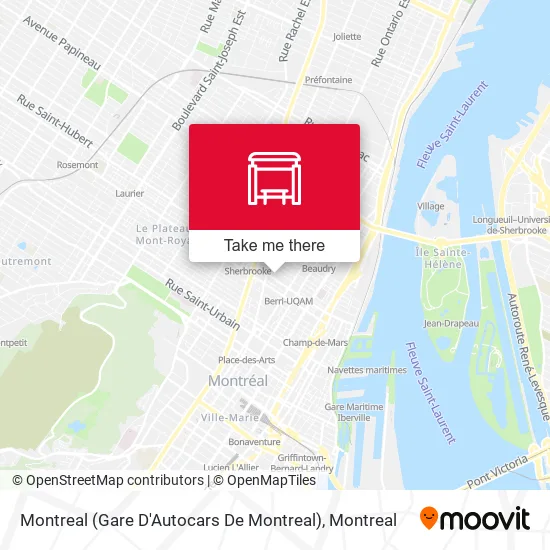 Montreal (Gare D'Autocars De Montreal) map