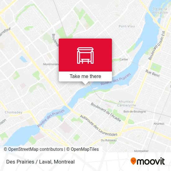 Des Prairies / Laval map