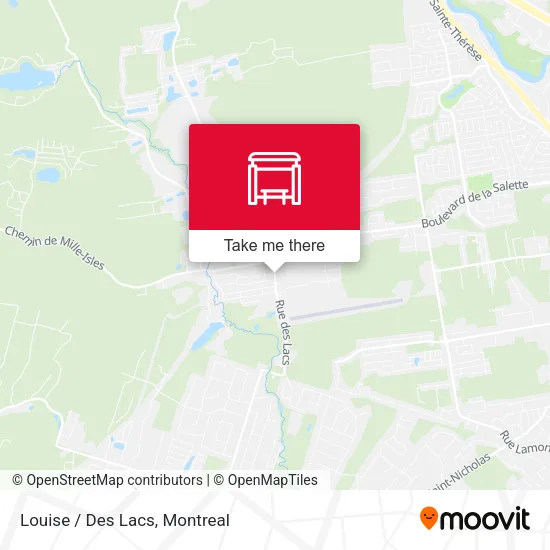 Louise / Des Lacs map