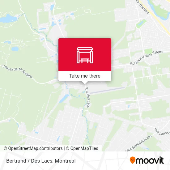 Bertrand / Des Lacs map