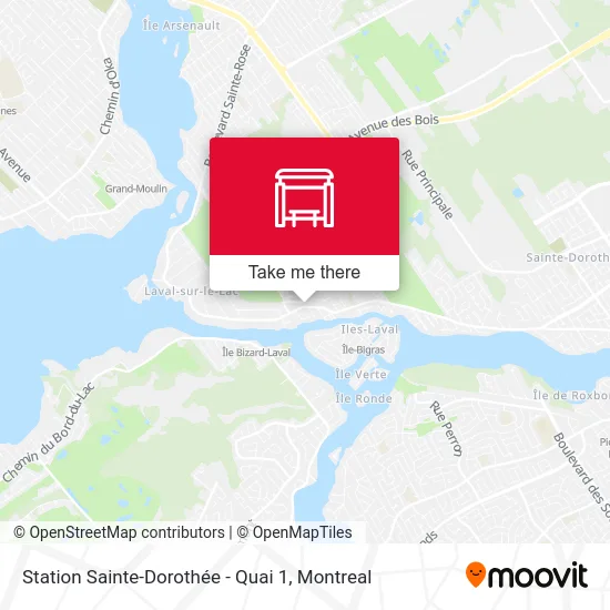 Station Sainte-Dorothée - Quai 1 map
