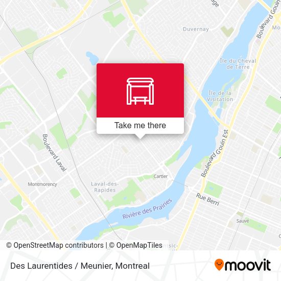 Des Laurentides / Meunier map