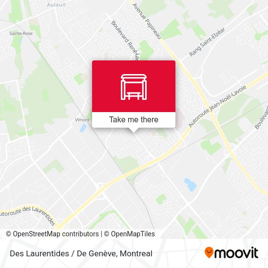 Des Laurentides / De Genève map