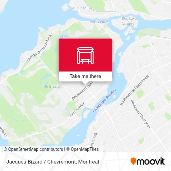 Jacques-Bizard / Chevremont map