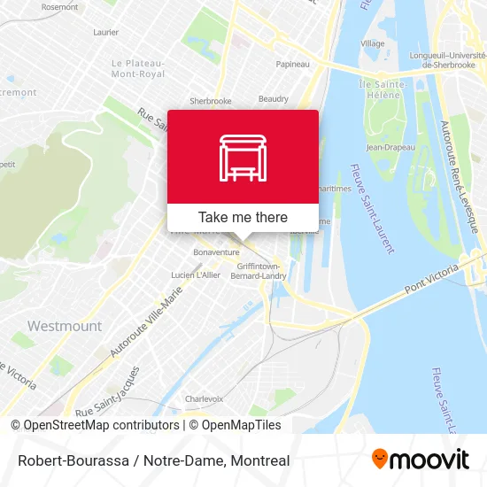 Robert-Bourassa / Notre-Dame map