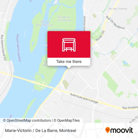 Marie-Victorin / De La Barre map