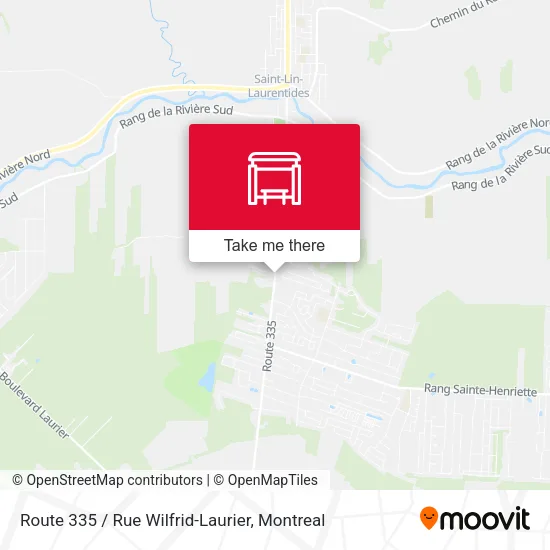 Route 335 / Rue Wilfrid-Laurier map