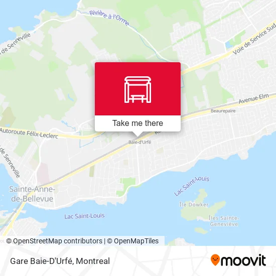 Gare Baie-D'Urfé map