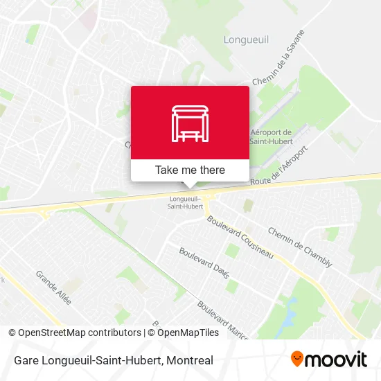 Gare Longueuil-Saint-Hubert map