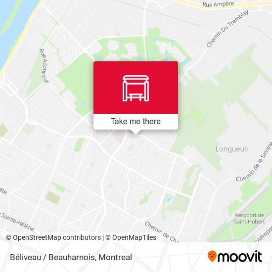 Béliveau / Beauharnois map