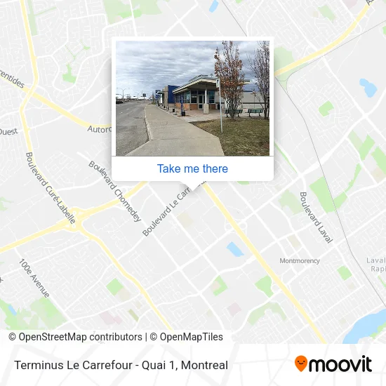 Terminus Le Carrefour - Quai 1 map