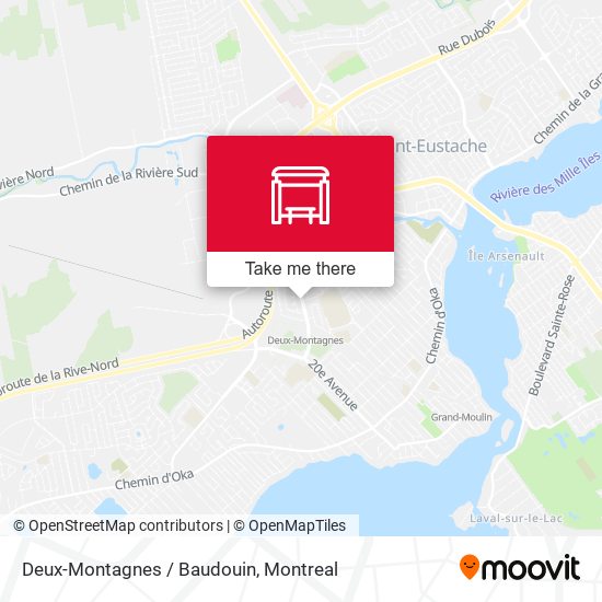 Deux-Montagnes / Baudouin map