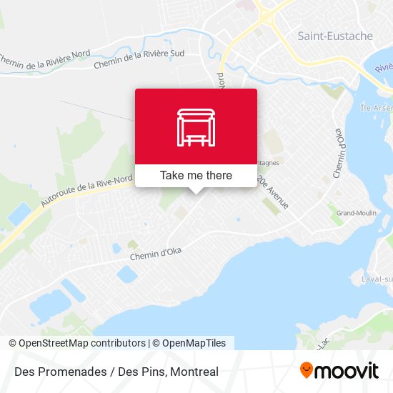 Des Promenades / Des Pins map